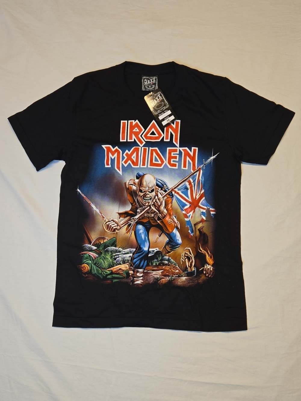 Iron Maiden The Trooper Black Graphic Bootleg Band T-Shirt Vintage